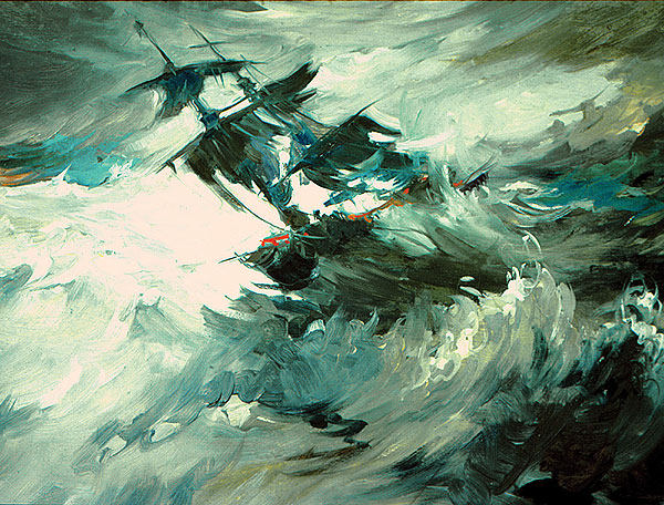 Sea Venture in the storm by William Harrington